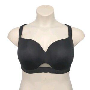 Lane Bryant Cacique Womens Bra Comfort Bliss Balconette 42DD Black No Wire